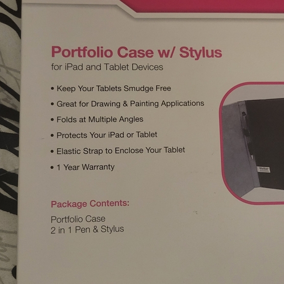 Vivitar Portfolio Case w/Stylus for iPad & tablet devices. - Picture 6 of 7
